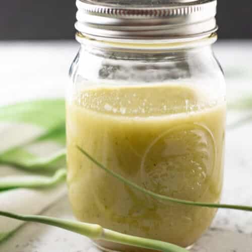 Garlic Scape Dressing Vinaigrette Binky's Culinary Carnival