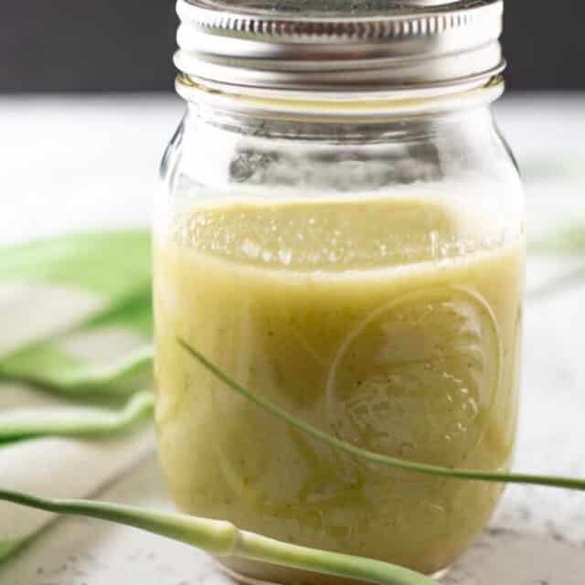 Garlic Scape Dressing Vinaigrette Binky's Culinary Carnival