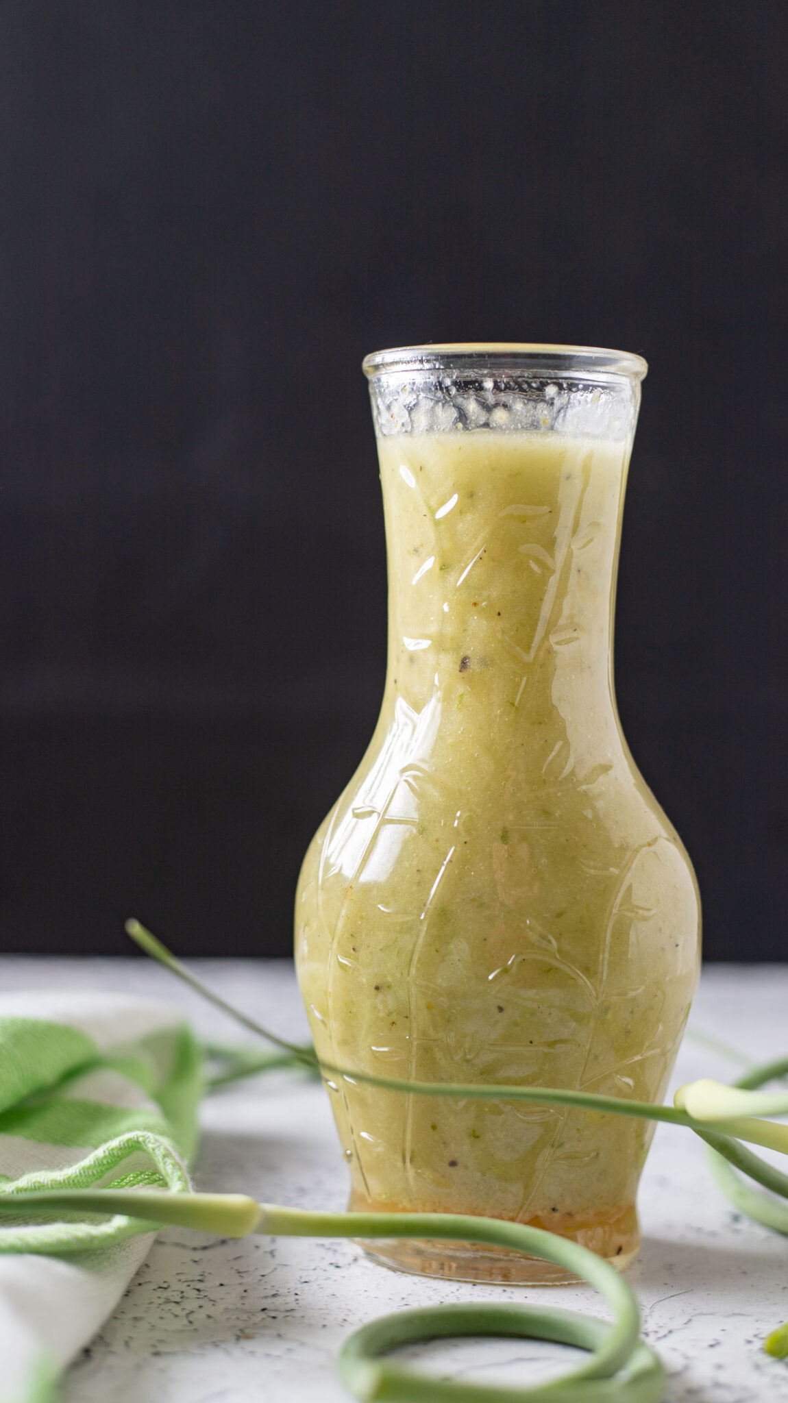 Garlic Scape Dressing Vinaigrette Binky's Culinary Carnival