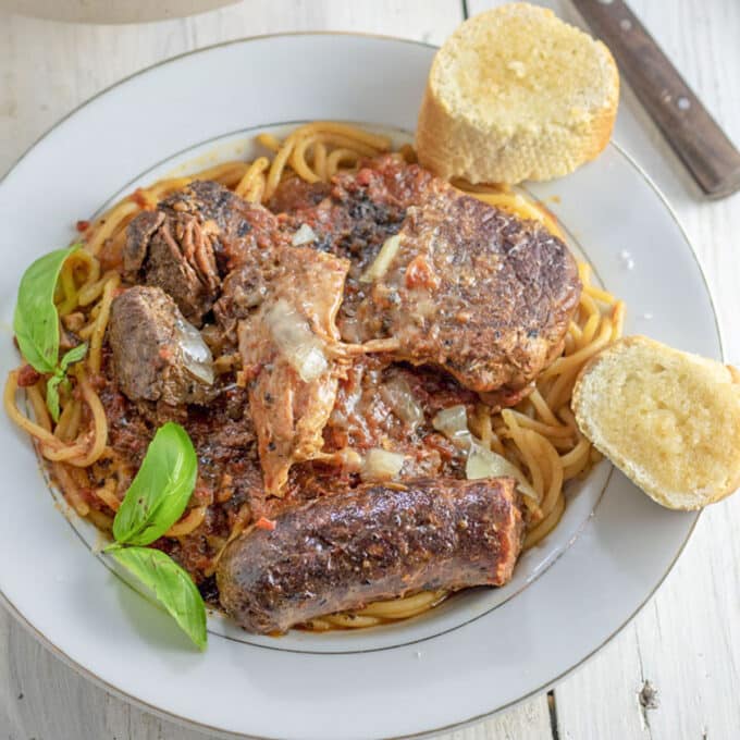 Meat Lover's Meaty Pasta Sauce Binky's Culinary Carnival