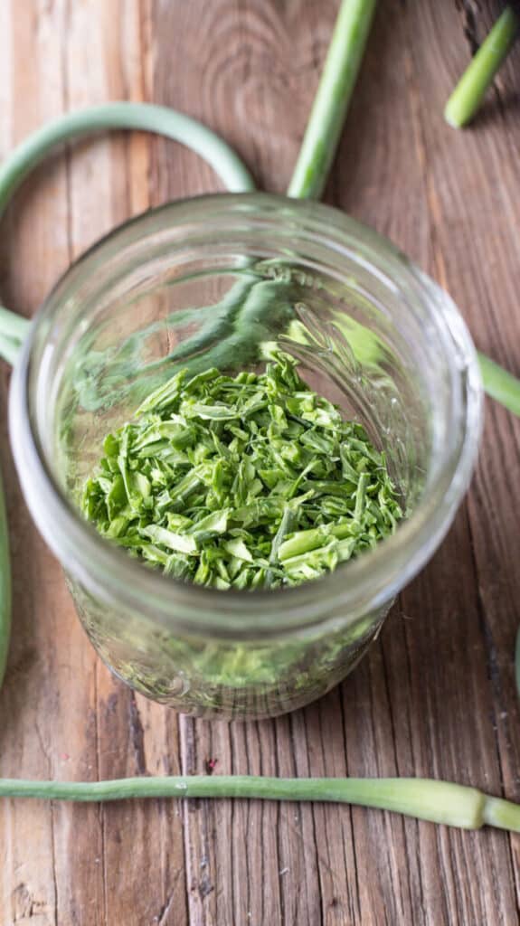 Dehydrating Garlic Scapes Garlic Scape Powder Binky's Culinary Carnival