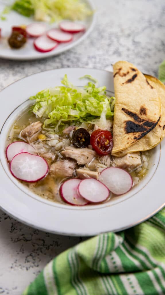 Green Chicken Pozole Binky's Culinary Carnival