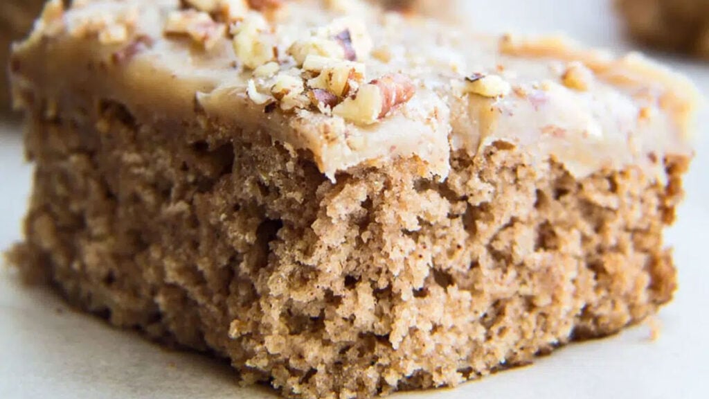 A slice of oatmeal cake.