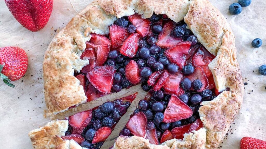Galette with mixed berries.