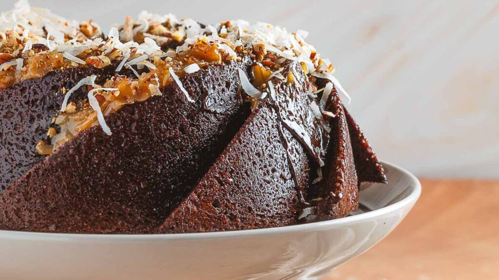 Bundt cake close up shot.