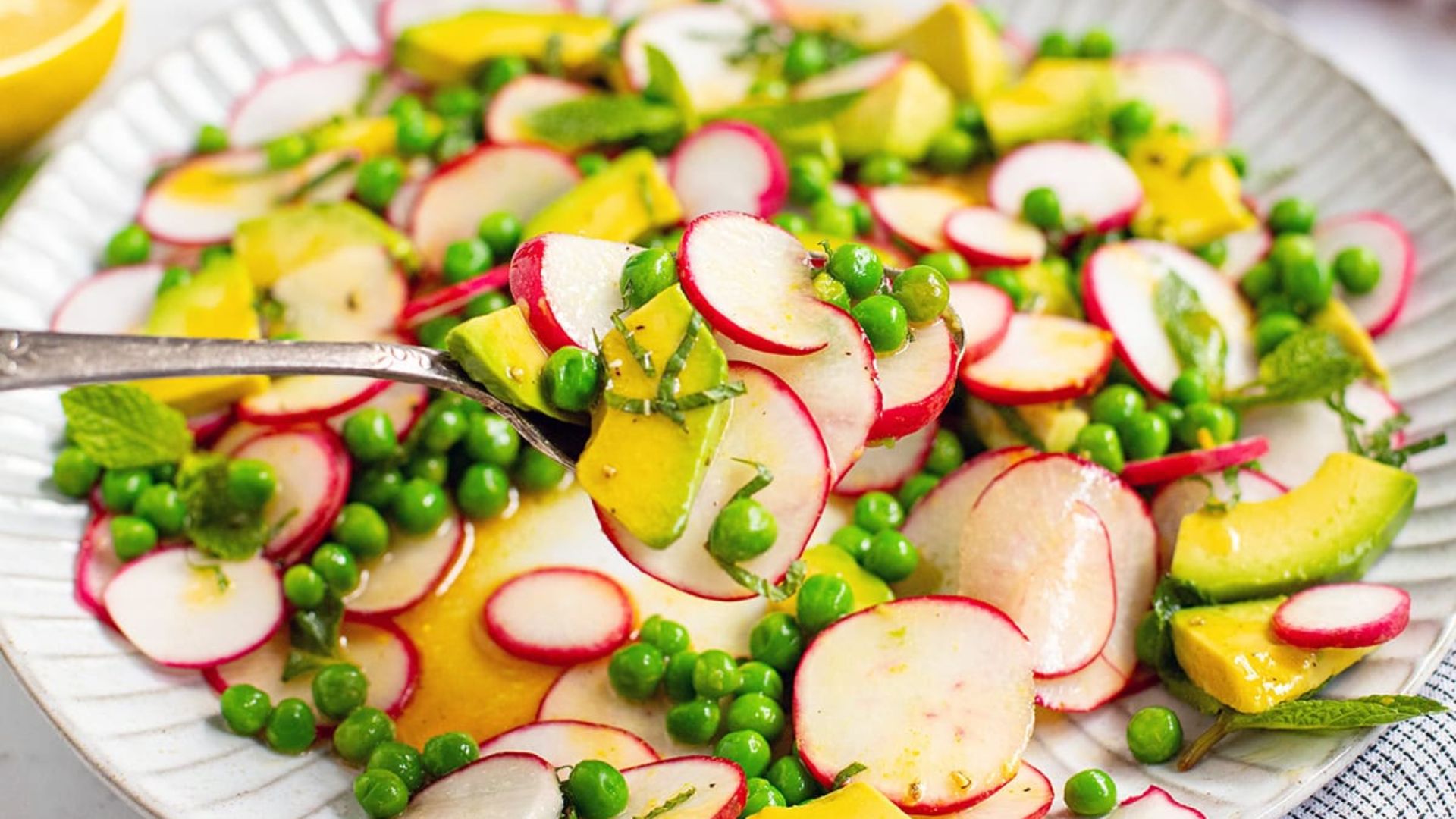 Radish salad on a plate.