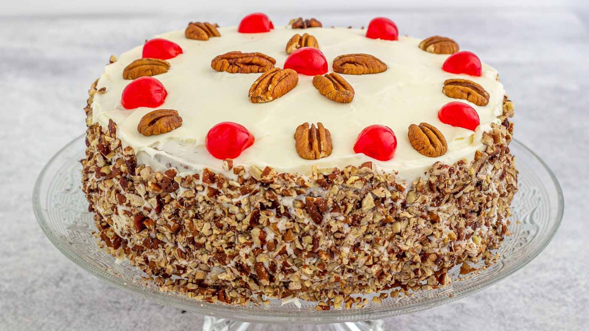 Close up shot of Claire's nut cake.