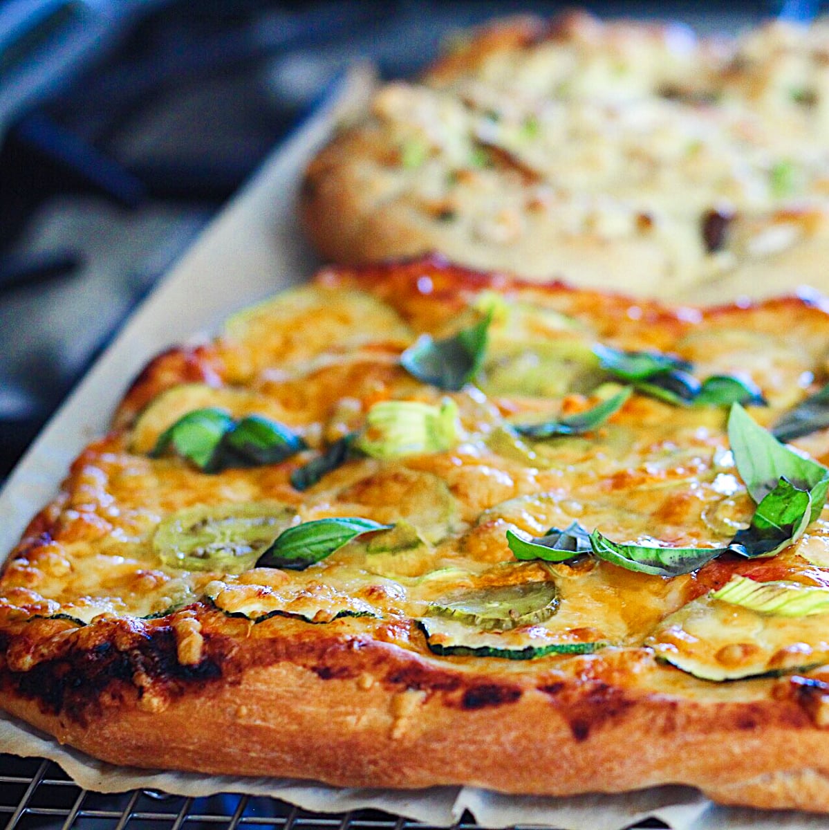 Zucchini Flower Pizza