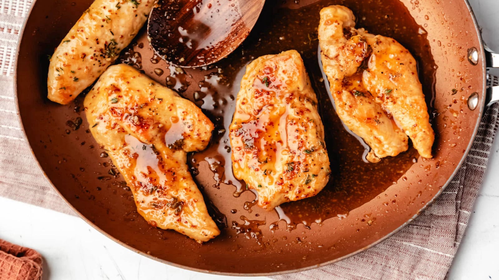 A plate of Maple Mustard Glazed Chicken