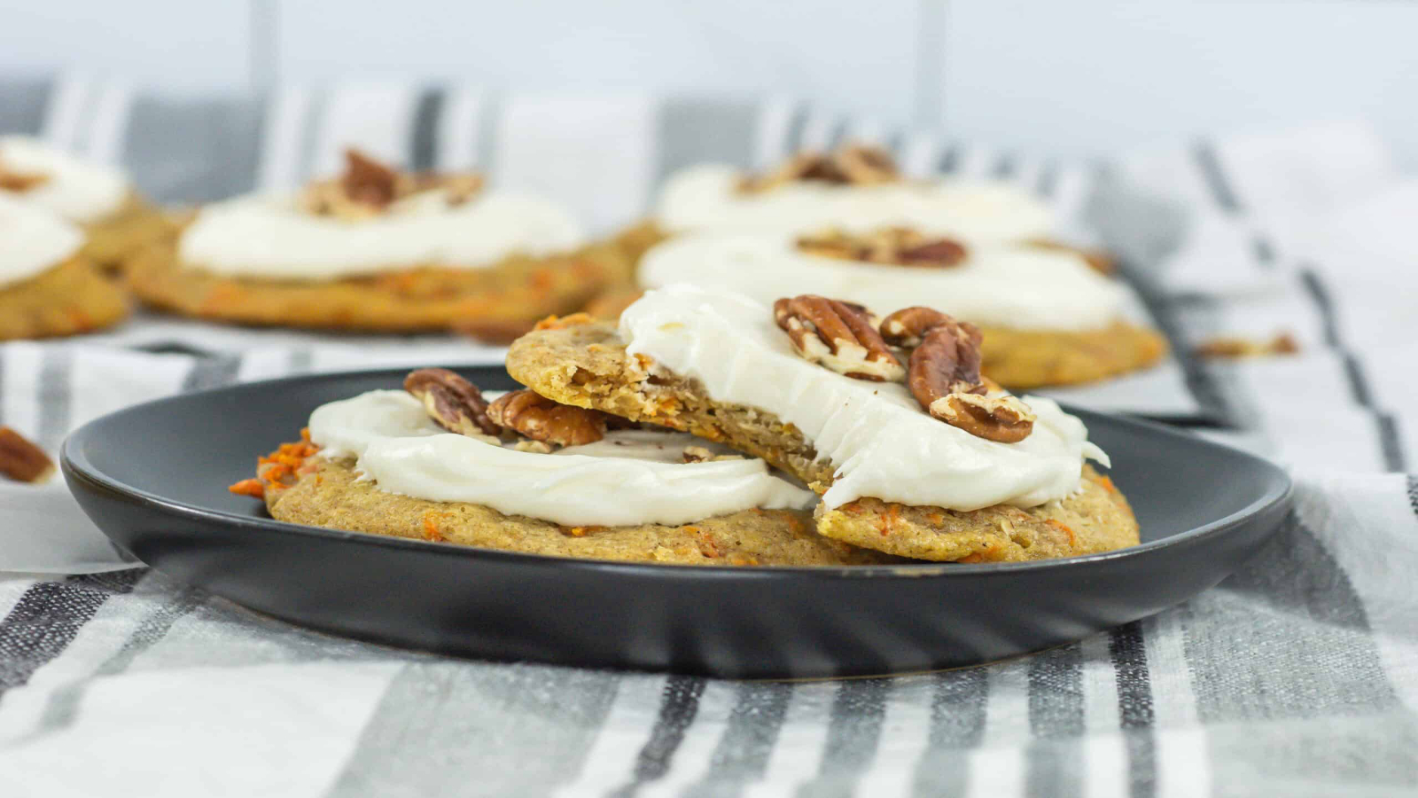 A plate of Carrot Cake Cookies.