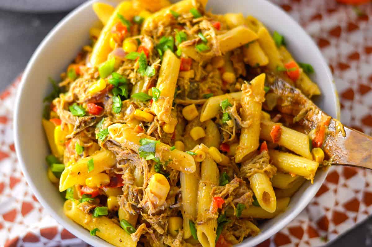 Creamy Leftover Pulled Pork Pasta