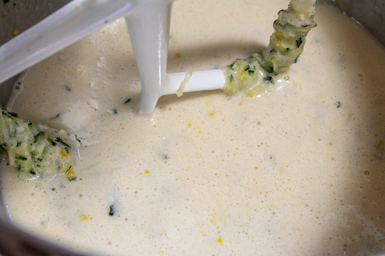 Wet ingredients mixed up.