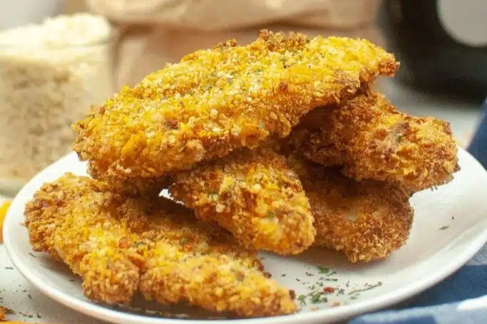 A plate of Dorito Chicken Tenders