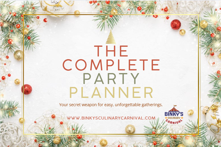 The Complete party planner graphic with text overlay for Christmas.