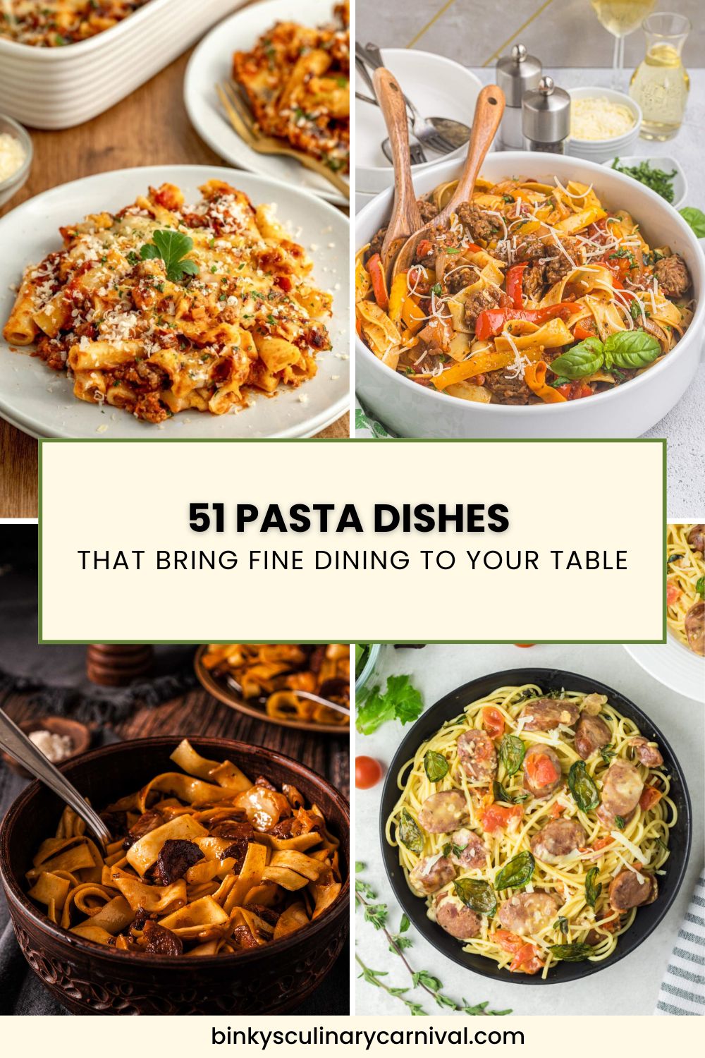 Curated visual reference: Visual Reference: 51 Pasta Dishes That Give You Restaurant Quality Flavor At