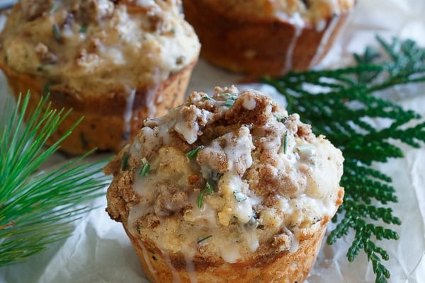 Two Greek Yogurt Christmas Morning Muffins