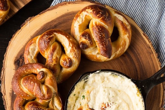 Soft Beer Pretzels with Beer Cheese Dip

