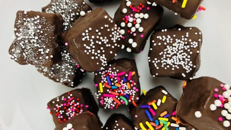 Cool Whip Candy on a White Plate