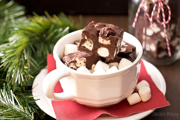 A cup of Chocolate Marshmallow Fudge