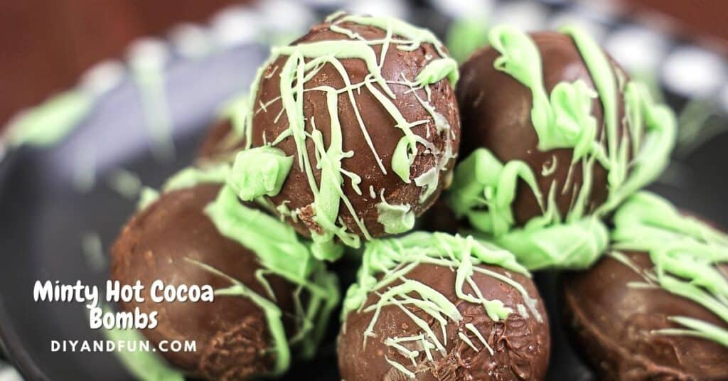 A close up shot of Minty Hot Cocoa Bombs