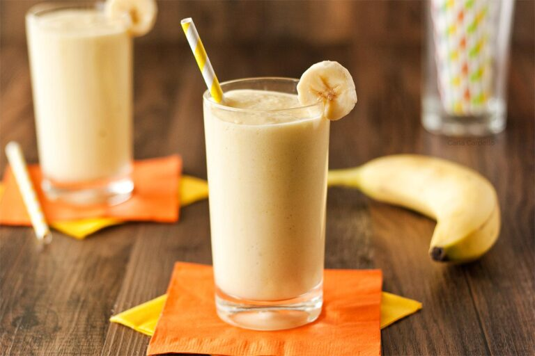 Banana Mango Smoothie (Healthy, No Ice Or Sugar Added)
