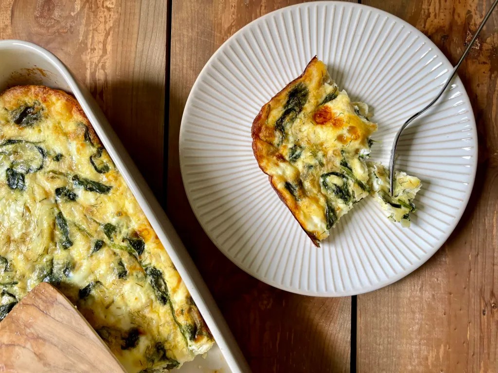 Feta and Spinach Breakfast Casserole
