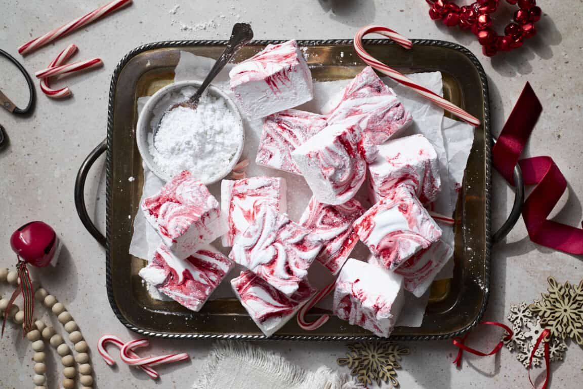 Candy Cane Marshmallows
