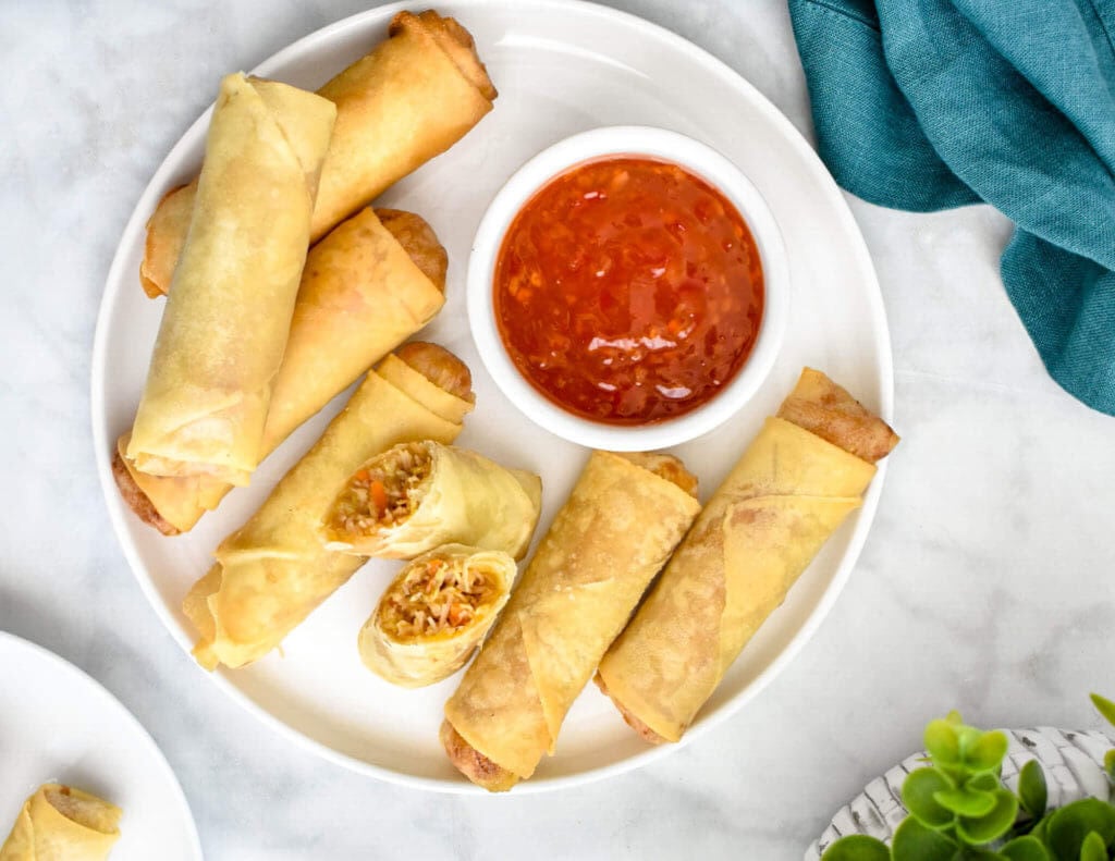 Crispy Vegetable Spring Rolls Recipe (Fry, Bake, or Air Fry)