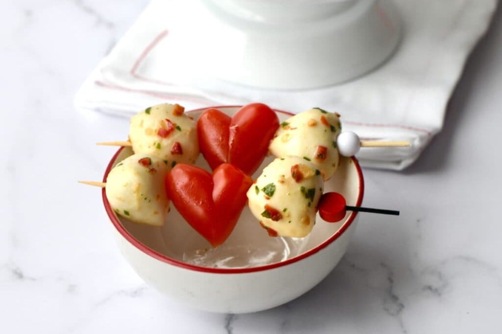 Heart Caprese Skewers
