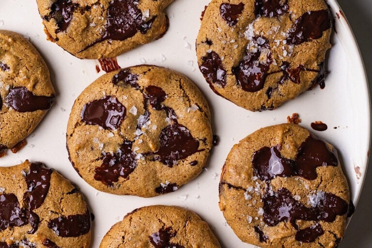 Vegan Pumpkin Oat Flour Chocolate Chip Cookies
