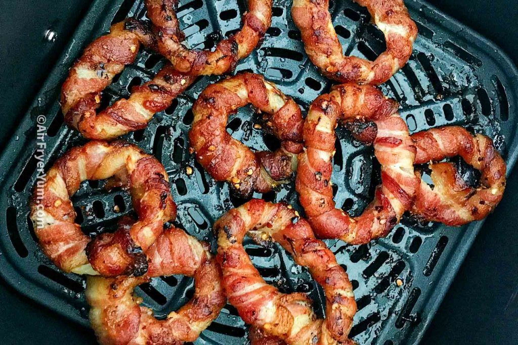 Air fryer bacon wrapped onion rings
