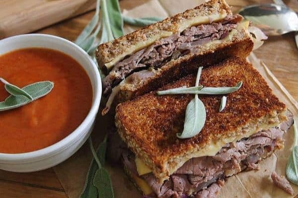 Roast Beef Smoked Gouda Grilled Cheese
