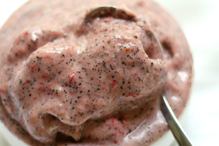 Strawberry Cappuccino Ice Cream
