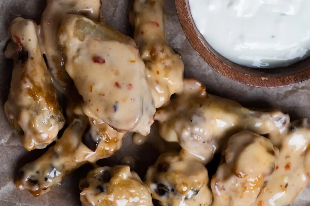 Crispy Air Fried Bang Bang Sauce Chicken Wings Recipe
