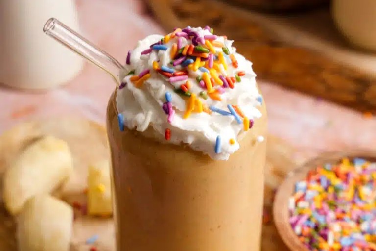 Healthy High-Protein Birthday Cake Smoothie
