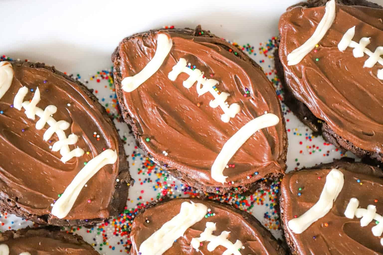 Easy Football Brownies