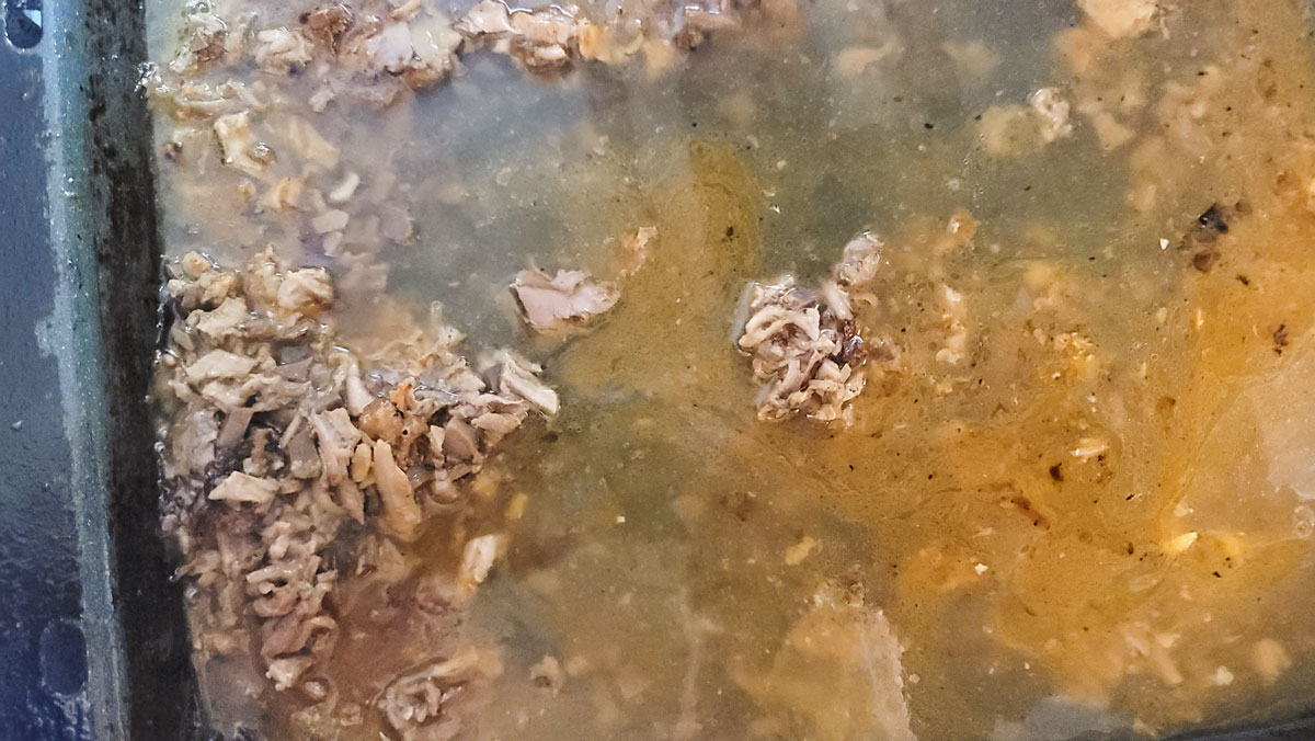 Giblets add to the gravy.