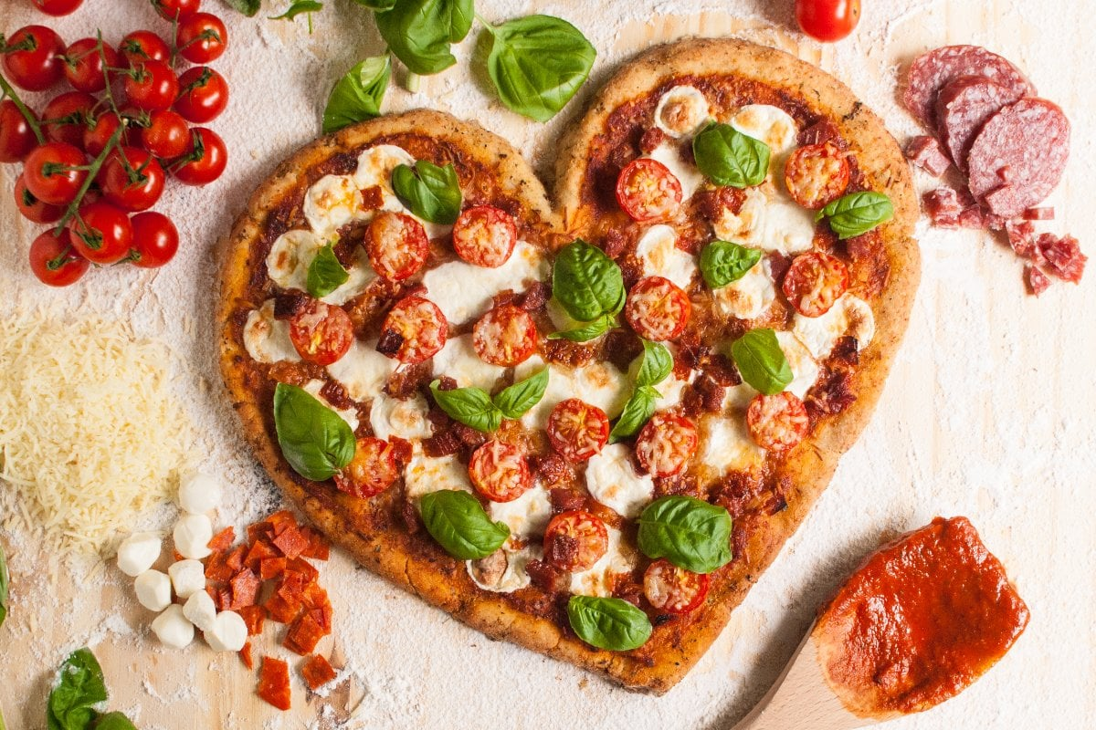 Heart Shaped Pizza
