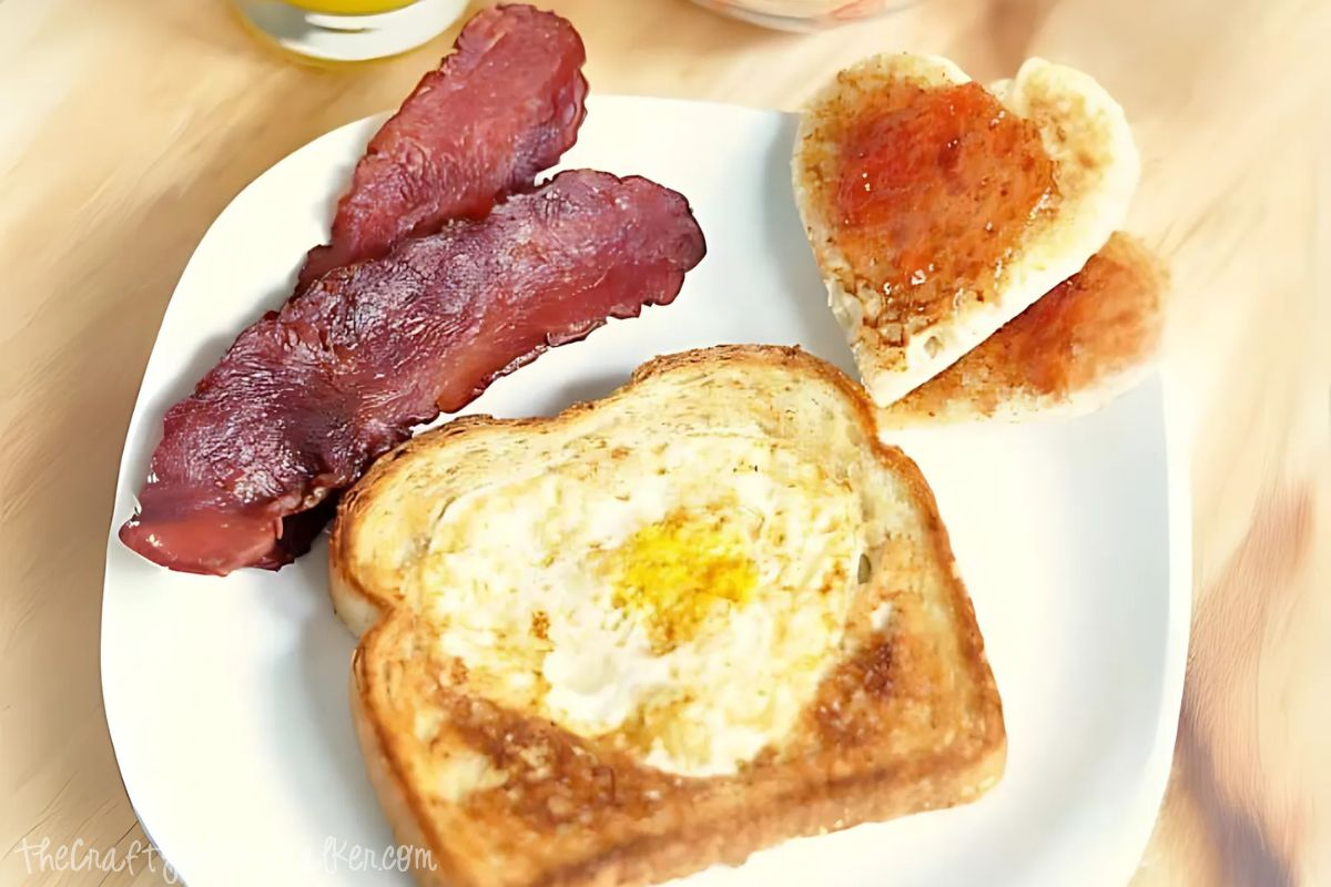 Heart Shaped Eggs and Toast