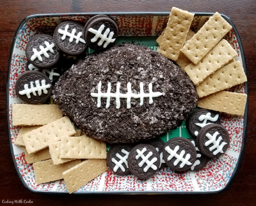 Football Cookies and Cream Cheese Ball