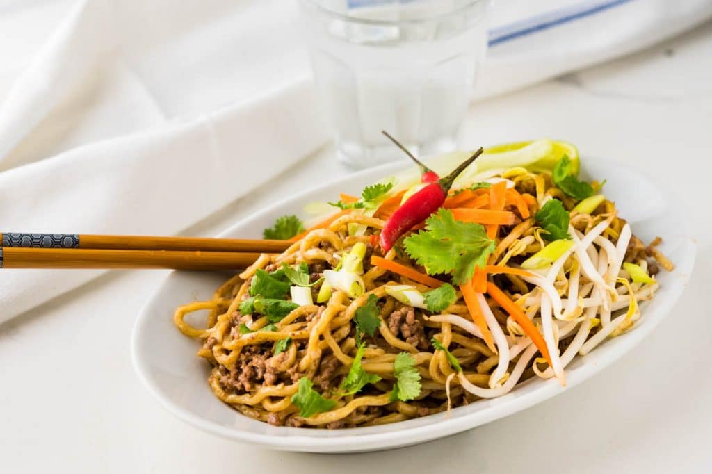 Sweet Spicy Chinese Beef Noodles
