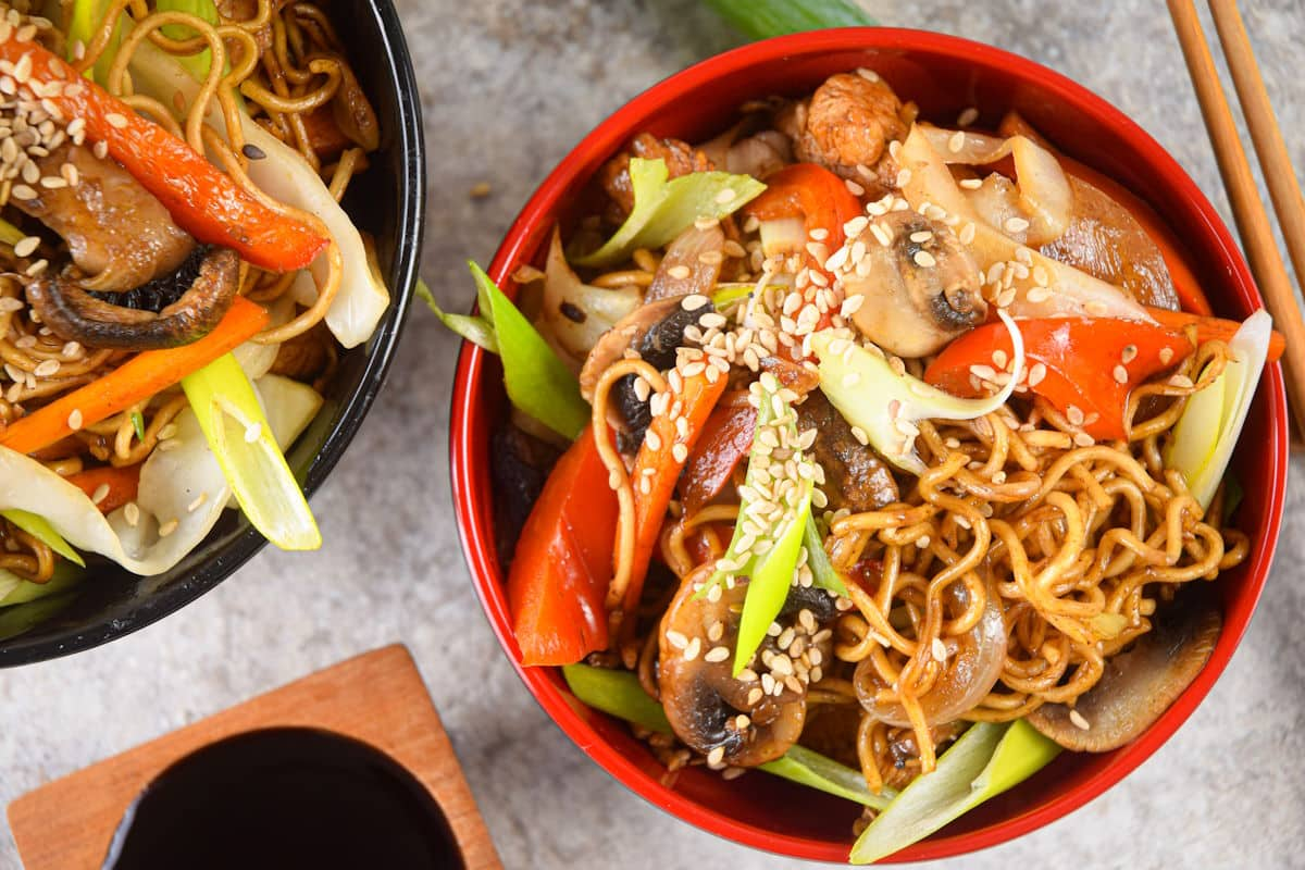 Homemade Chicken Vegetable Lo Mein
