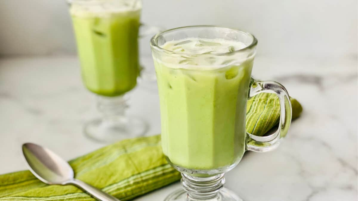 Iced Vanilla Matcha Latte (Starbucks Copycat)