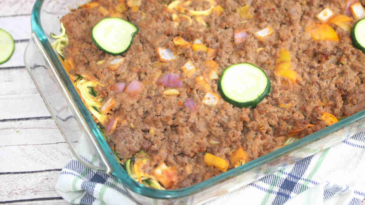 Grain-Free Beef and Zucchini Casserole (Dairy Free)
