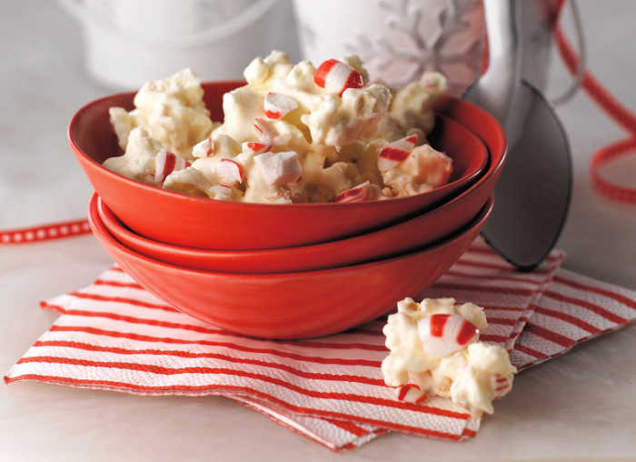 White Chocolate Peppermint Popcorn

