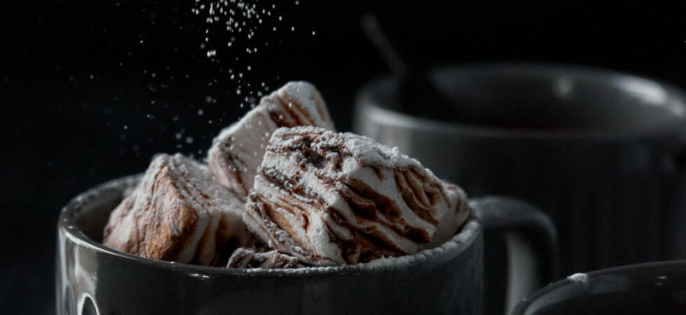 Homemade, Ganache-Swirled Marshmallows
