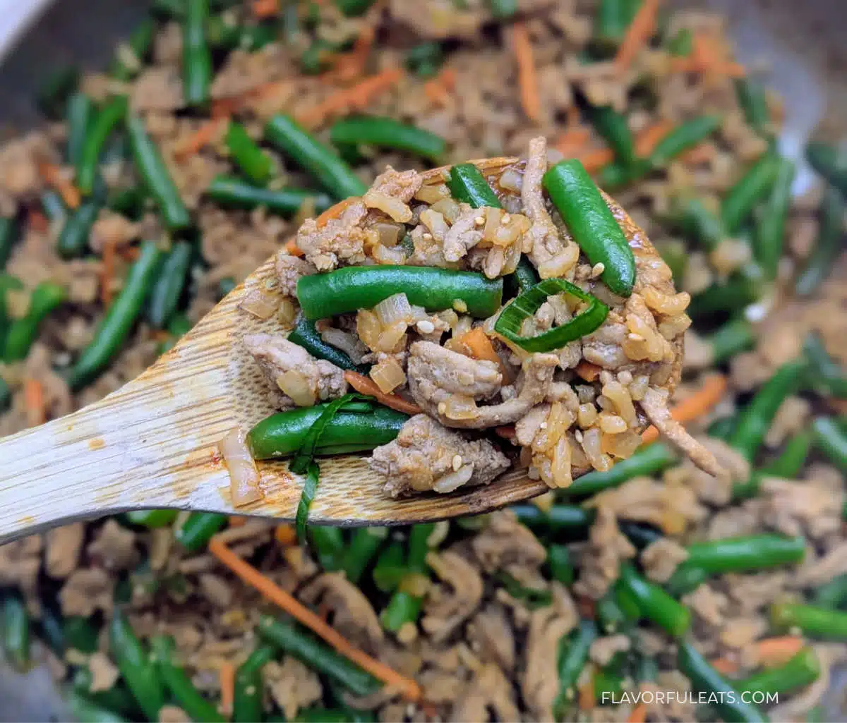 Gochujang Ground Turkey, Rice & Green Bean Skillet
