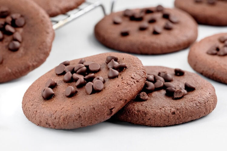 Fudgy Vegan Double Chocolate Chip Cookies Recipe
