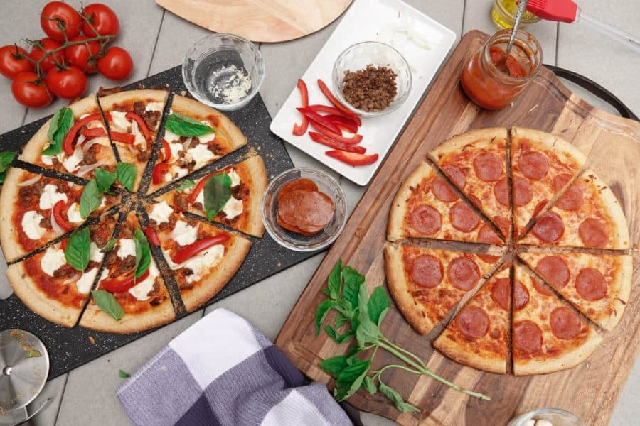 Cheesy Smoked Pizza (30 topping ideas)
