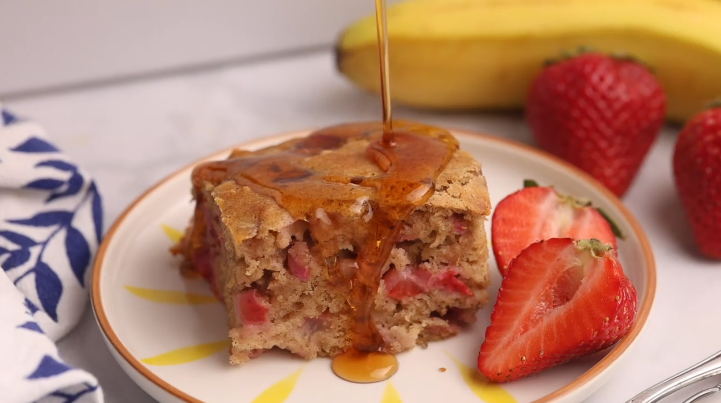 Strawberry Banana Pancake Casserole
